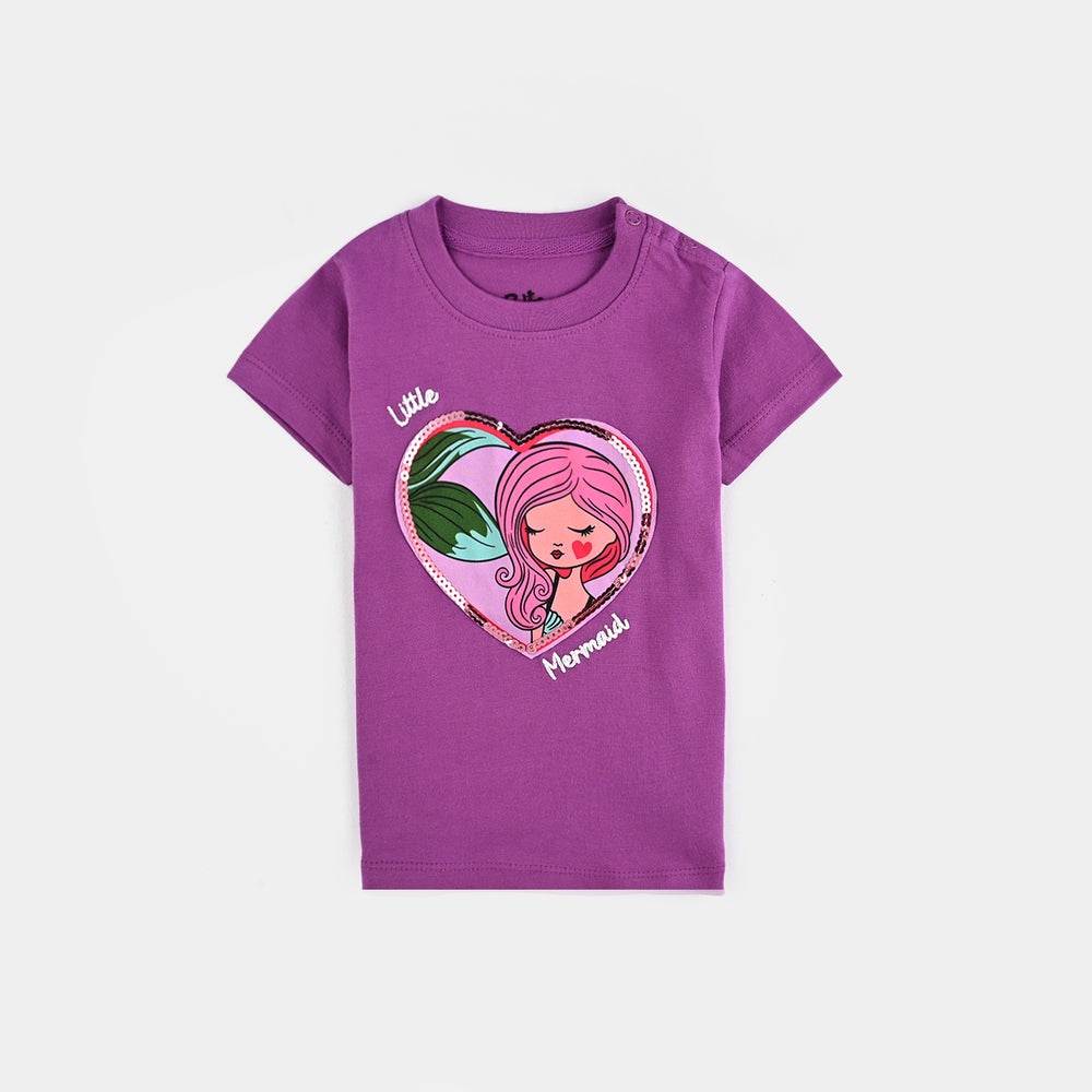 Infant Girls Cotton Jersey T-Shirt Little Mermaid