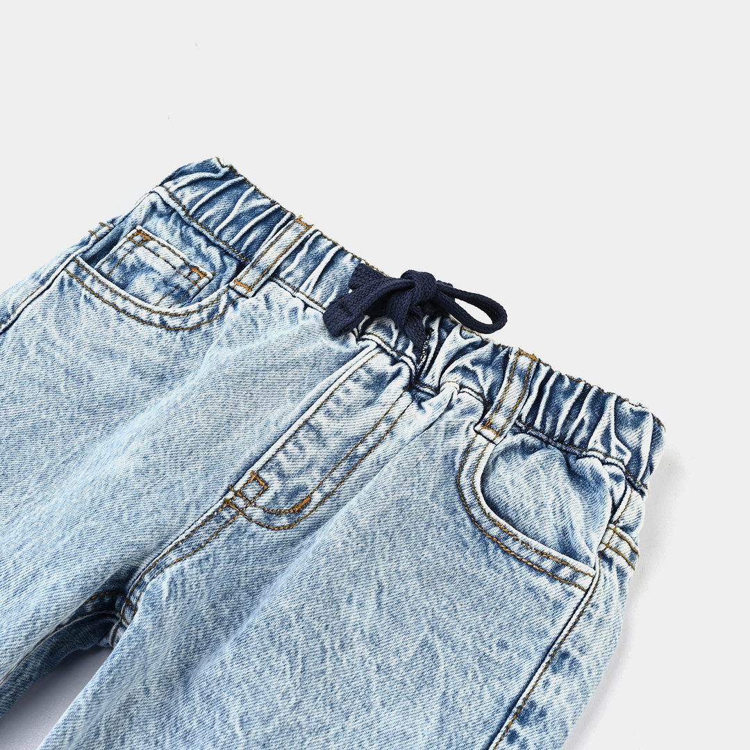 Boys Denim rigid Short Basic-LT.Blue