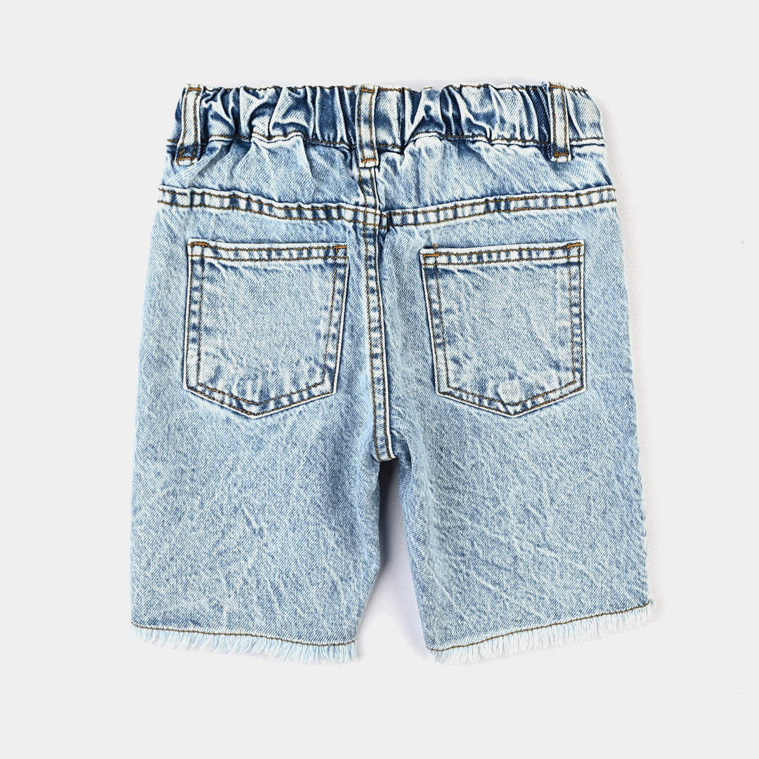 Boys Denim rigid Short Basic-LT.Blue