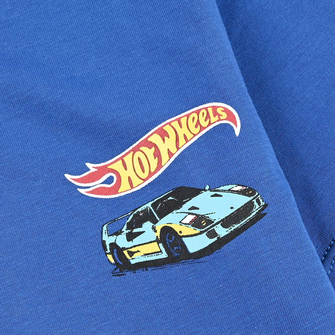 Boys Cotton Jersey T-Shirt H/S Hot Wheels Cars-C.Blue