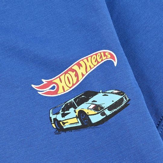 Boys Cotton Jersey T-Shirt H/S Hot Wheels Cars-C.Blue