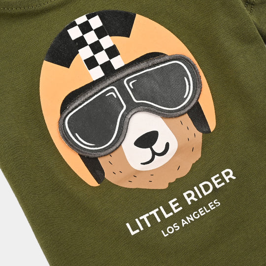 Infant Boys Cotton Jersey T-Shirt Little Rider-Cypress