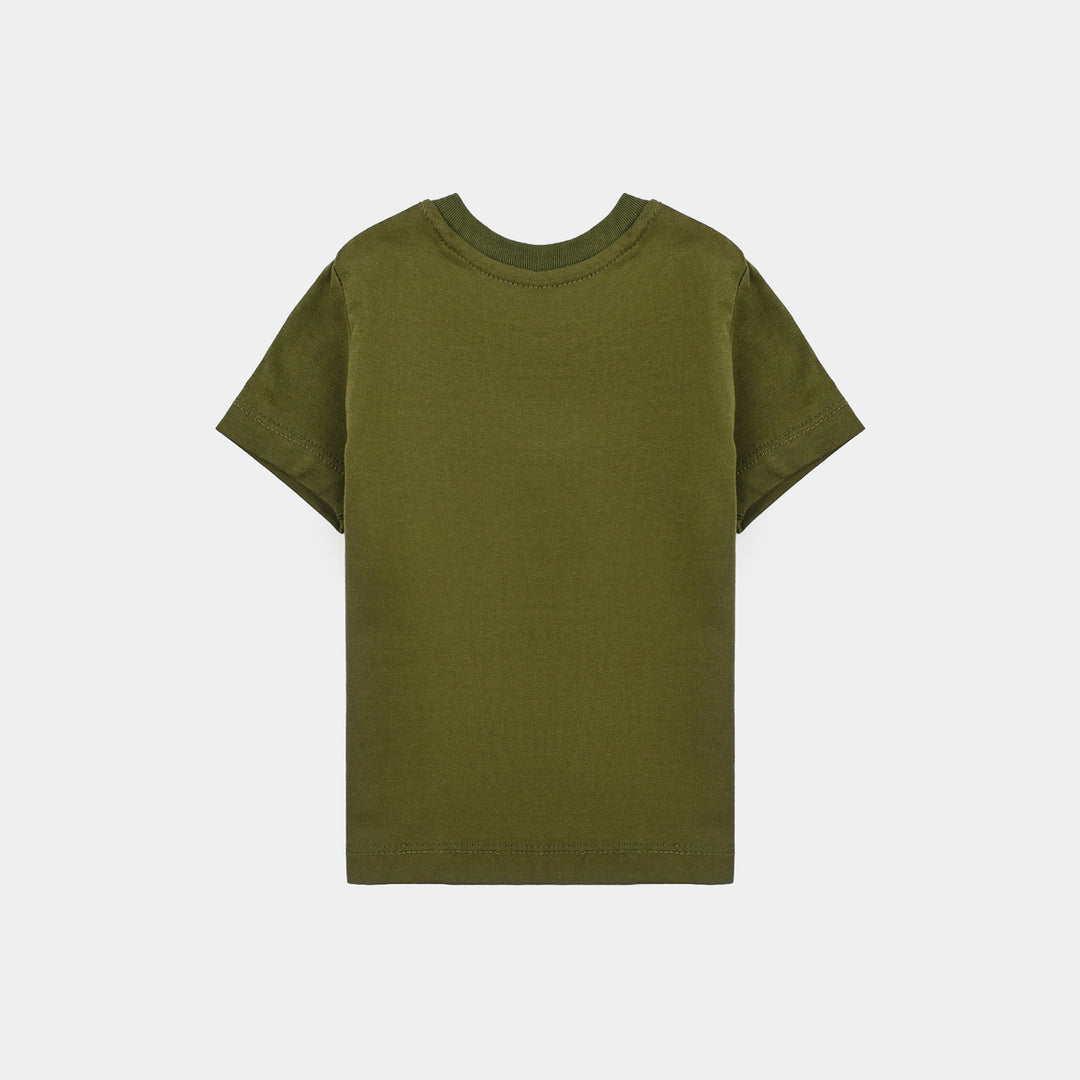 Infant Boys Cotton Jersey T-Shirt - Green