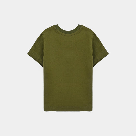 Infant Boys Cotton Jersey T-Shirt - Green