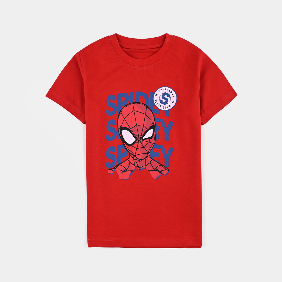 Boys Cotton NightWear Character-HR Red