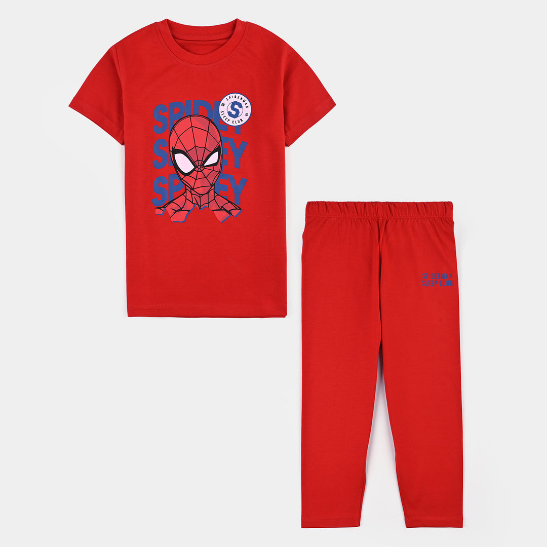 Boys Cotton NightWear Character-HR Red