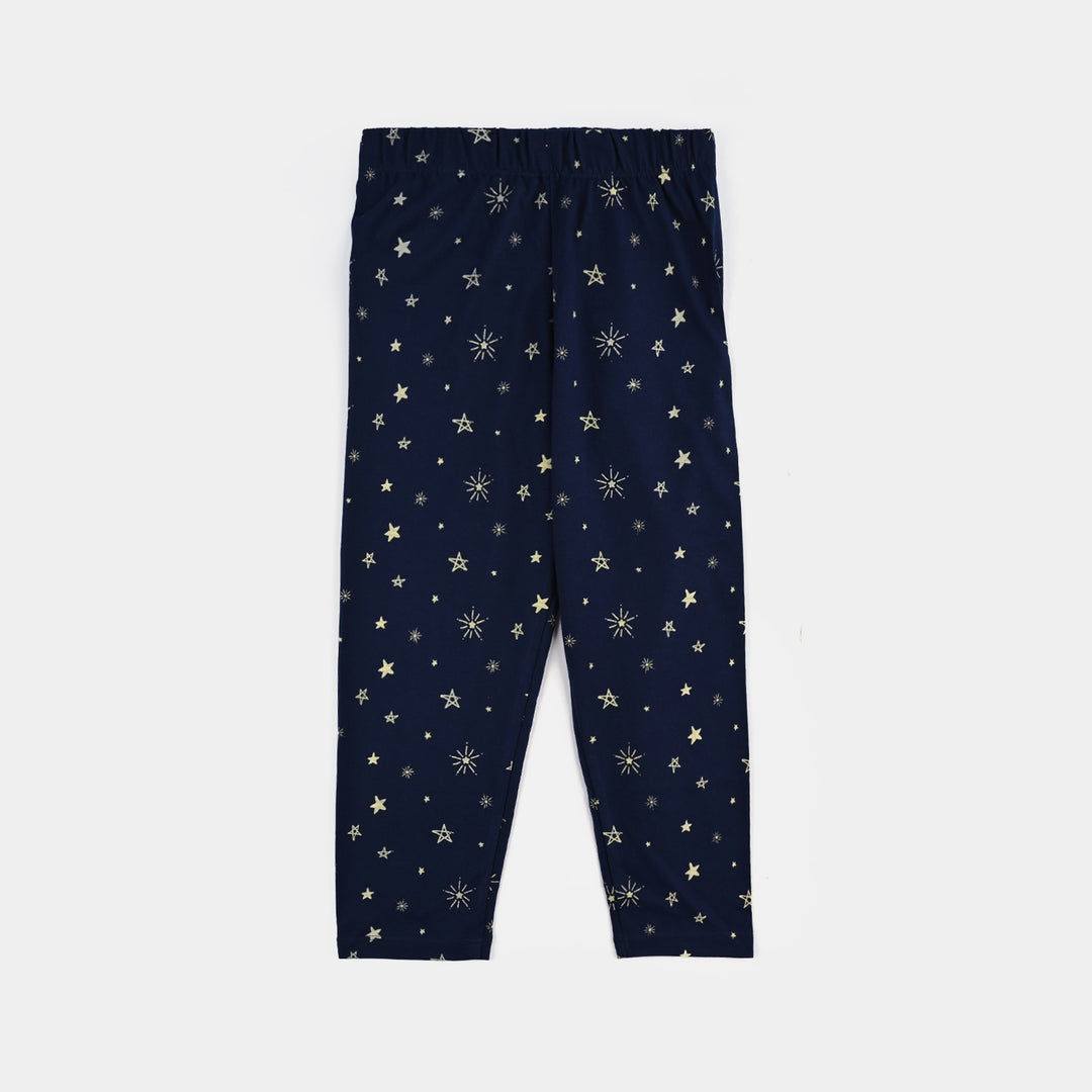 Boys Cotton Nightwear Stars-Navy Blue
