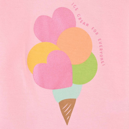Infant Girls Cotton Jersey T-Shirt Ice Cream For Everyone-C.Pink