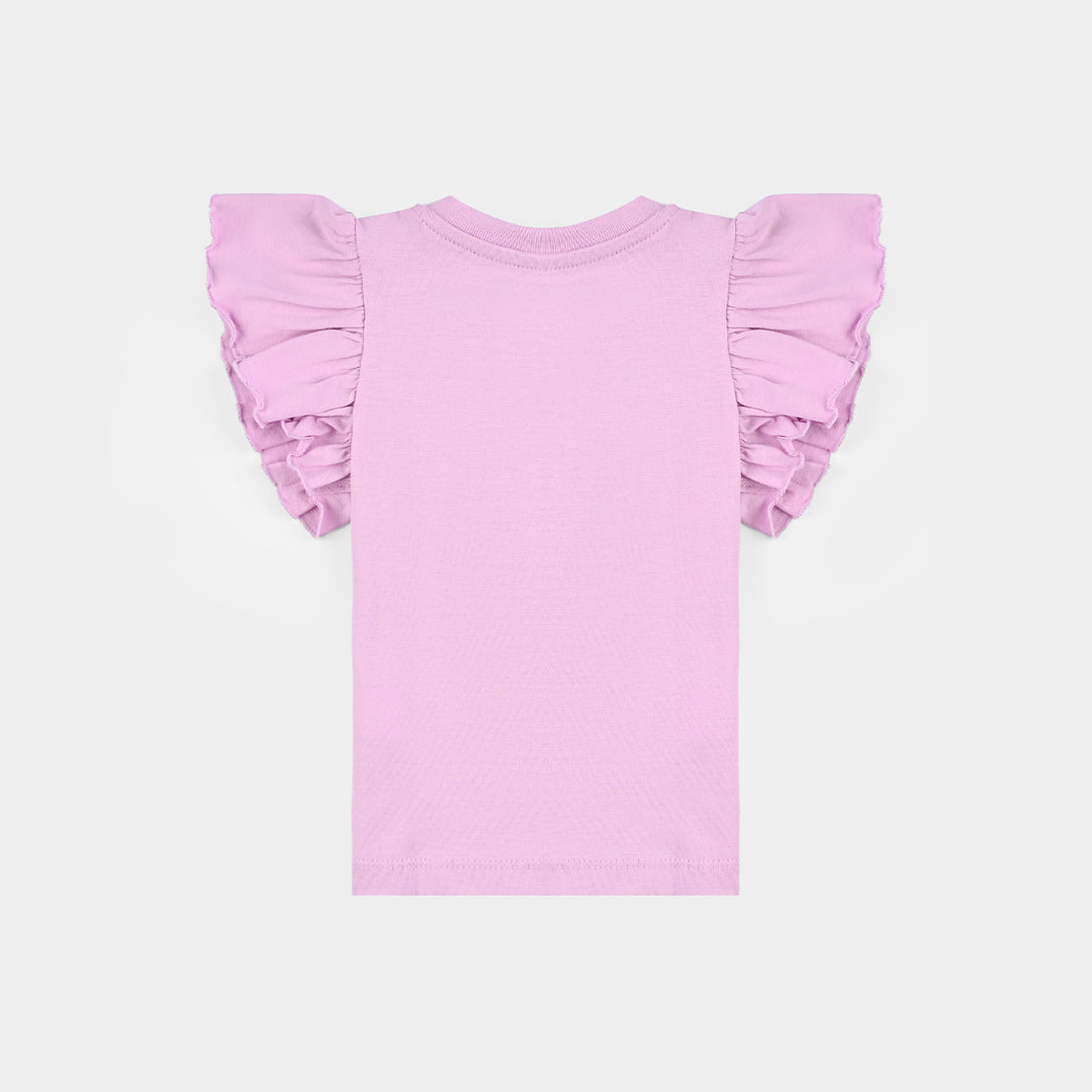 Infant Girls Cotton Jersey T-Shirt Flamingo