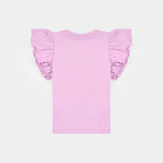 Infant Girls Cotton Jersey T-Shirt Flamingo