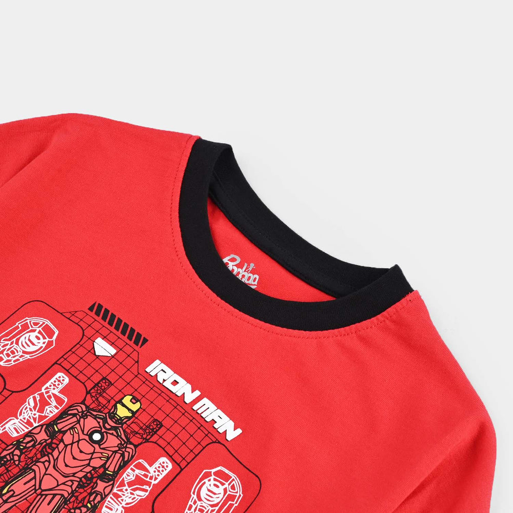 Boys Cotton Jersey T-Shirt H/S-HR.Red
