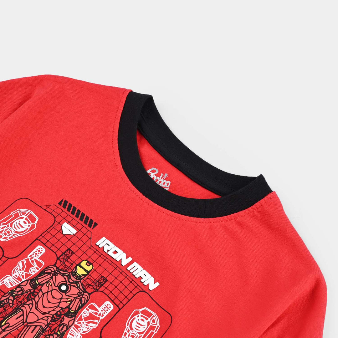 Boys Cotton Jersey T-Shirt H/S-HR.Red