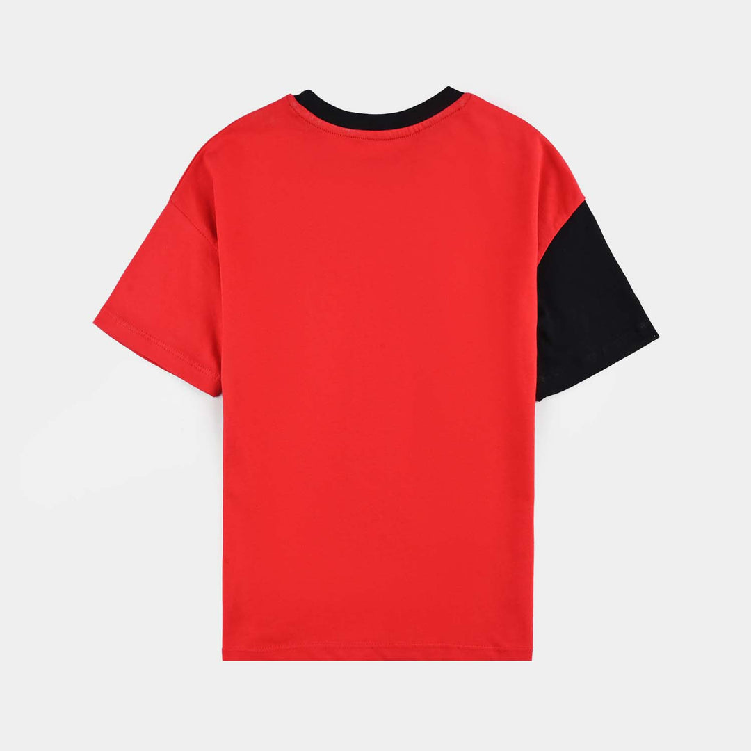 Boys Cotton Jersey T-Shirt H/S-HR.Red