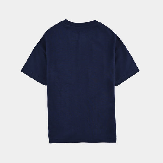 Boys Cotton Jersey T-Shirt HS -Navy Blue