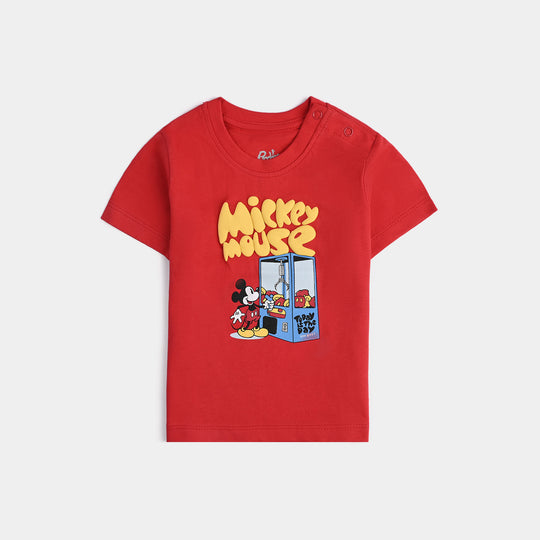 Infant Boys Cotton Jersey T-Shirt-HR.Red
