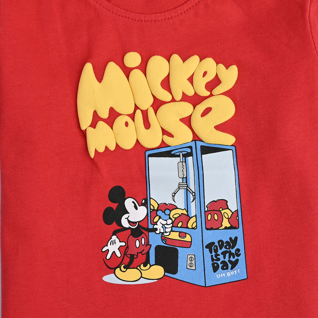Infant Boys Cotton Jersey T-Shirt-HR.Red