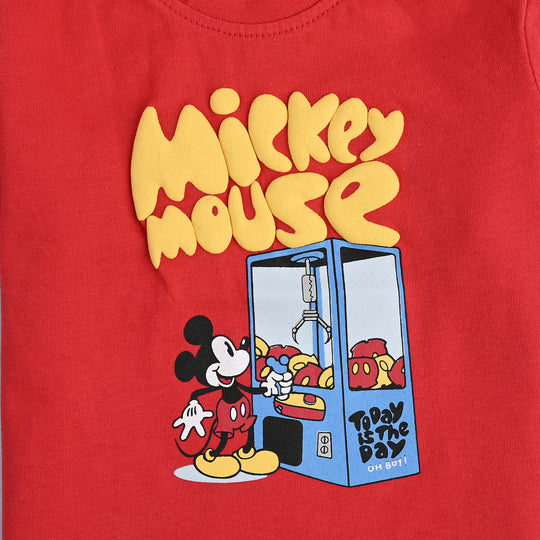 Infant Boys Cotton Jersey T-Shirt-HR.Red