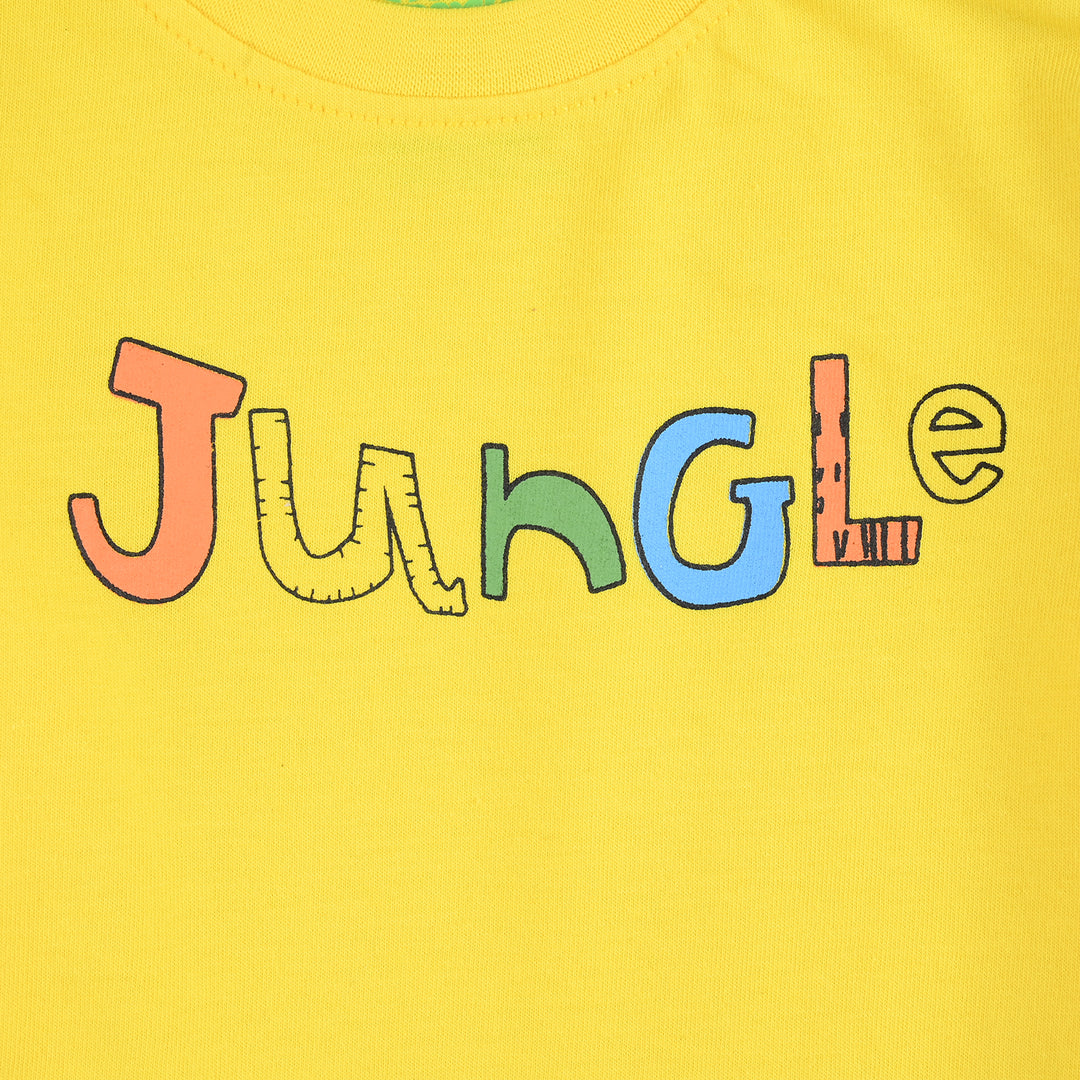 Infant Boys Cotton Jersey T-Shirt Jungle-Cyber. Yellow