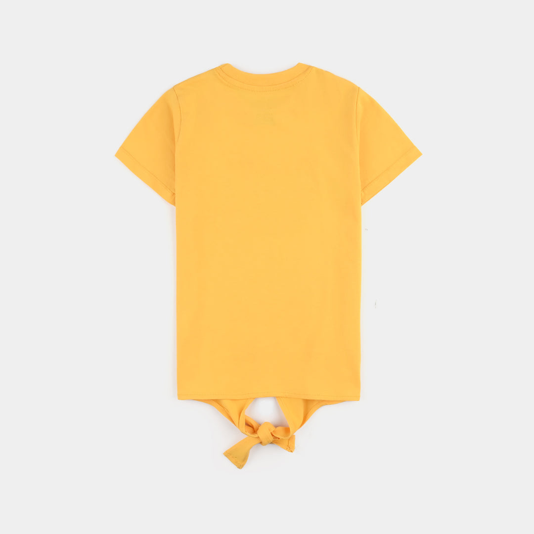 Girls Cotton Jersey T-Shirt Feel The Magic-Banana