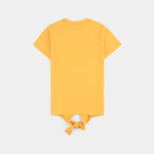 Girls Cotton Jersey T-Shirt Feel The Magic-Banana