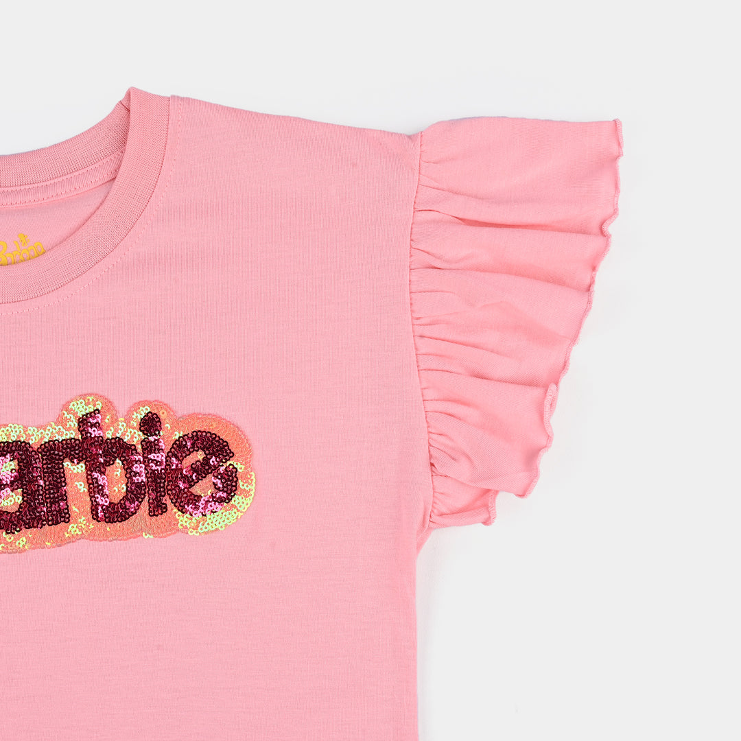 Girls Cotton Jersey T-Shirt-C.Pink