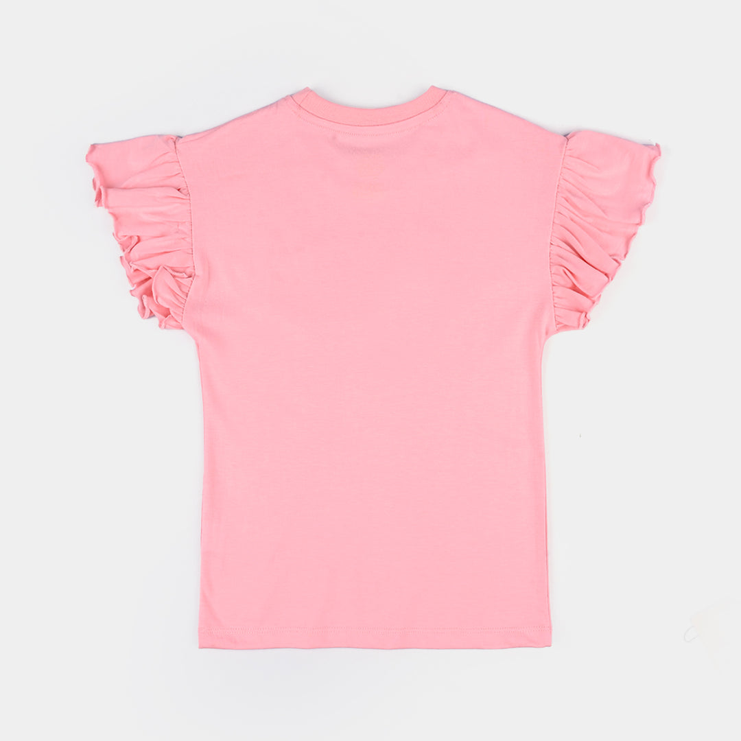 Girls Cotton Jersey T-Shirt-C.Pink
