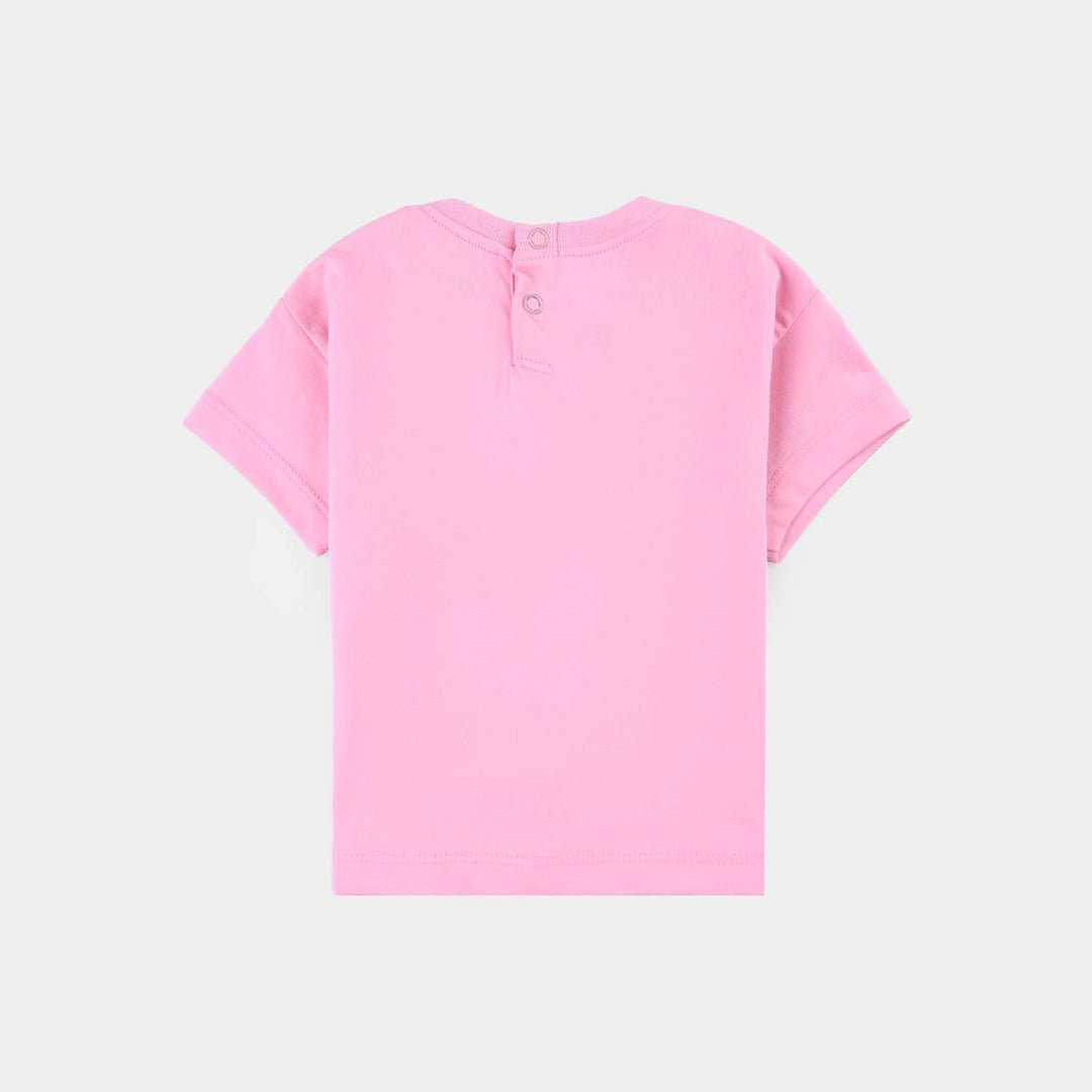 Infant Girls Cotton Jersey T-Shirt ICE CREAM-Prism Pink