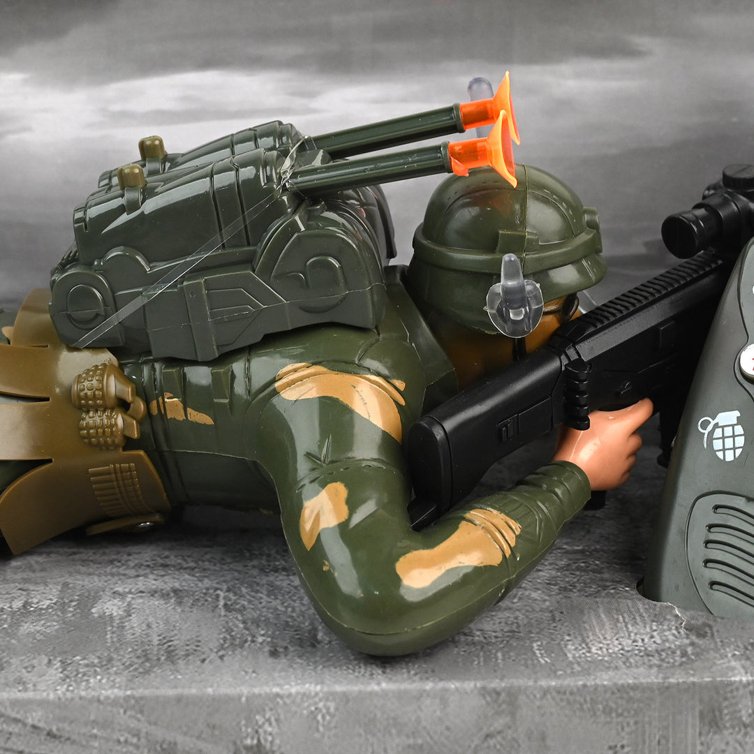 Crawling Soldier Toy with Light & Sound