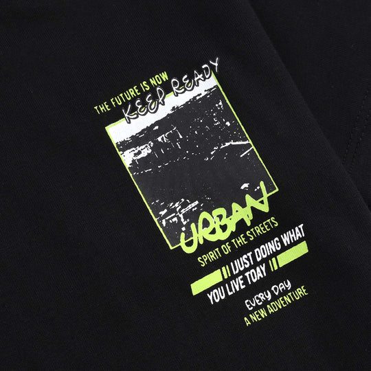 Boys Cotton Jersey T-Shirt H/S Keep Ready-Jet Black