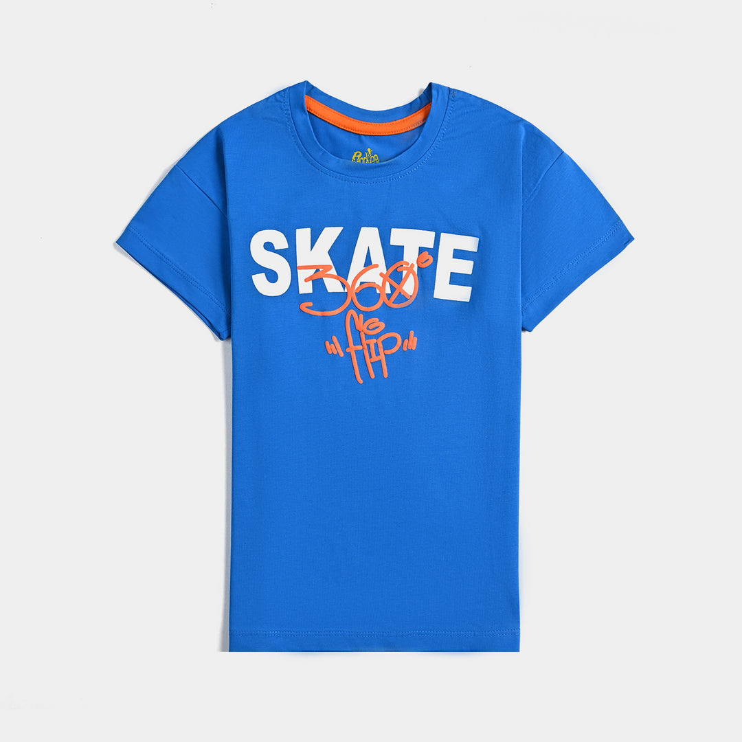 Boys Cotton Jersey T-Shirt H/S 360 Flip-Blue