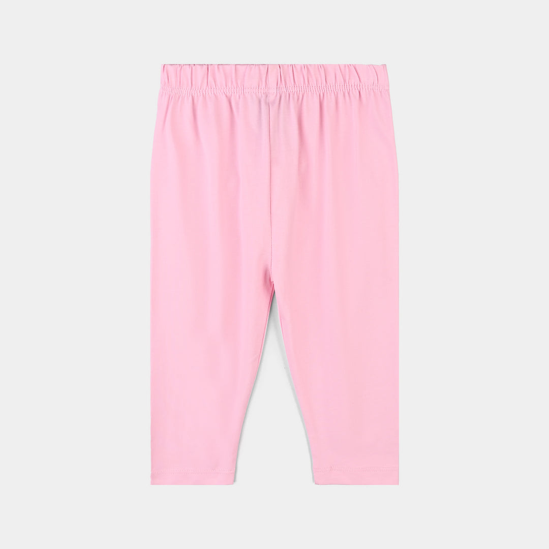 Infant Girls Lycra Jersey Basic Tights-Pink