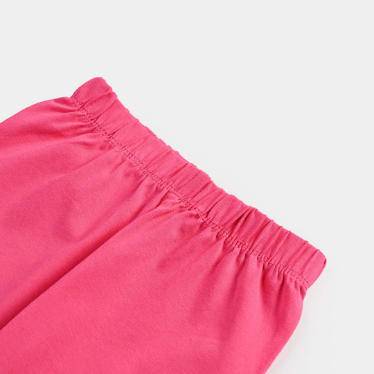 Infant Girls Lycra Jersey Basic Tights-Hot Pink