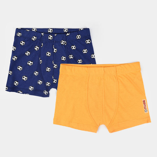 Boys Cotton Jersey Boxer Goal-Pack 0f 2-Citrus/Blue