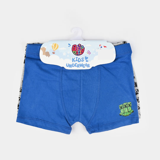 Boys Cotton Jersey Boxer-Pack 0f 2-Blue/Grey
