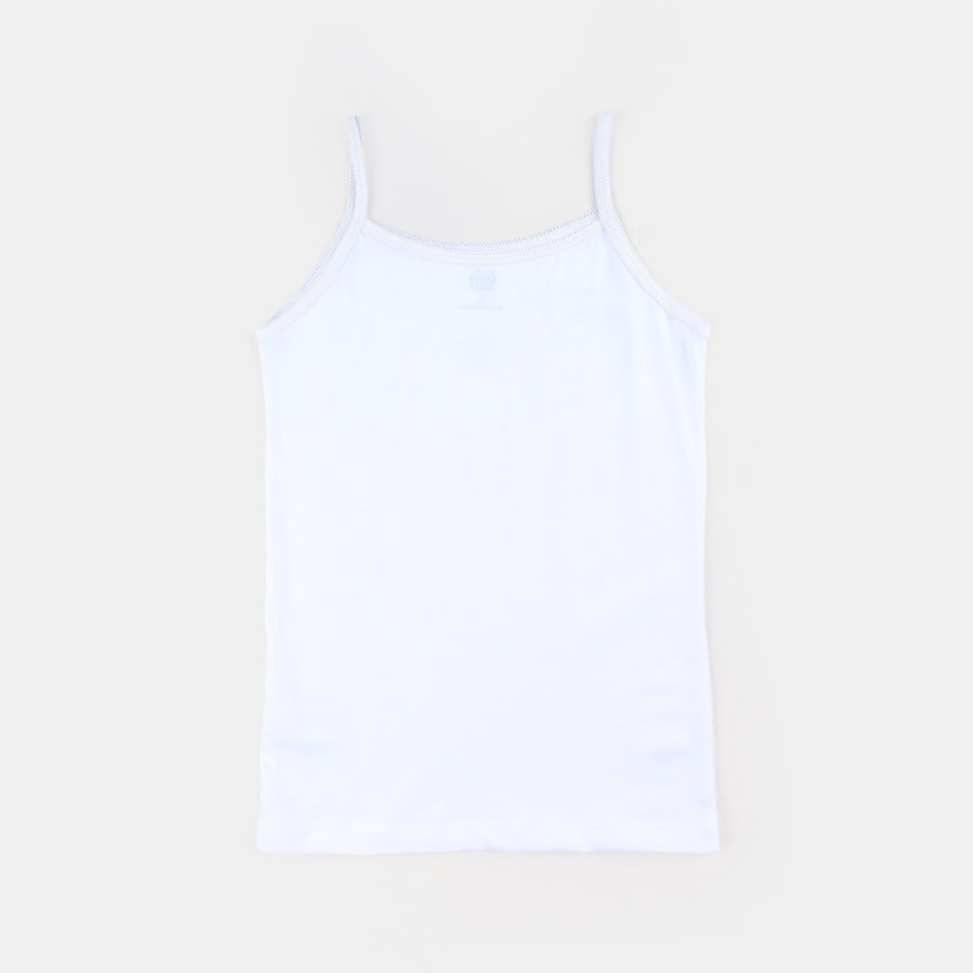Girls Cotton Jersey Cami Daisy-Pack of 2-White/Vanilla