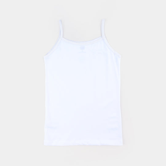 Girls Cotton Jersey Cami Daisy-Pack of 2-White/Vanilla