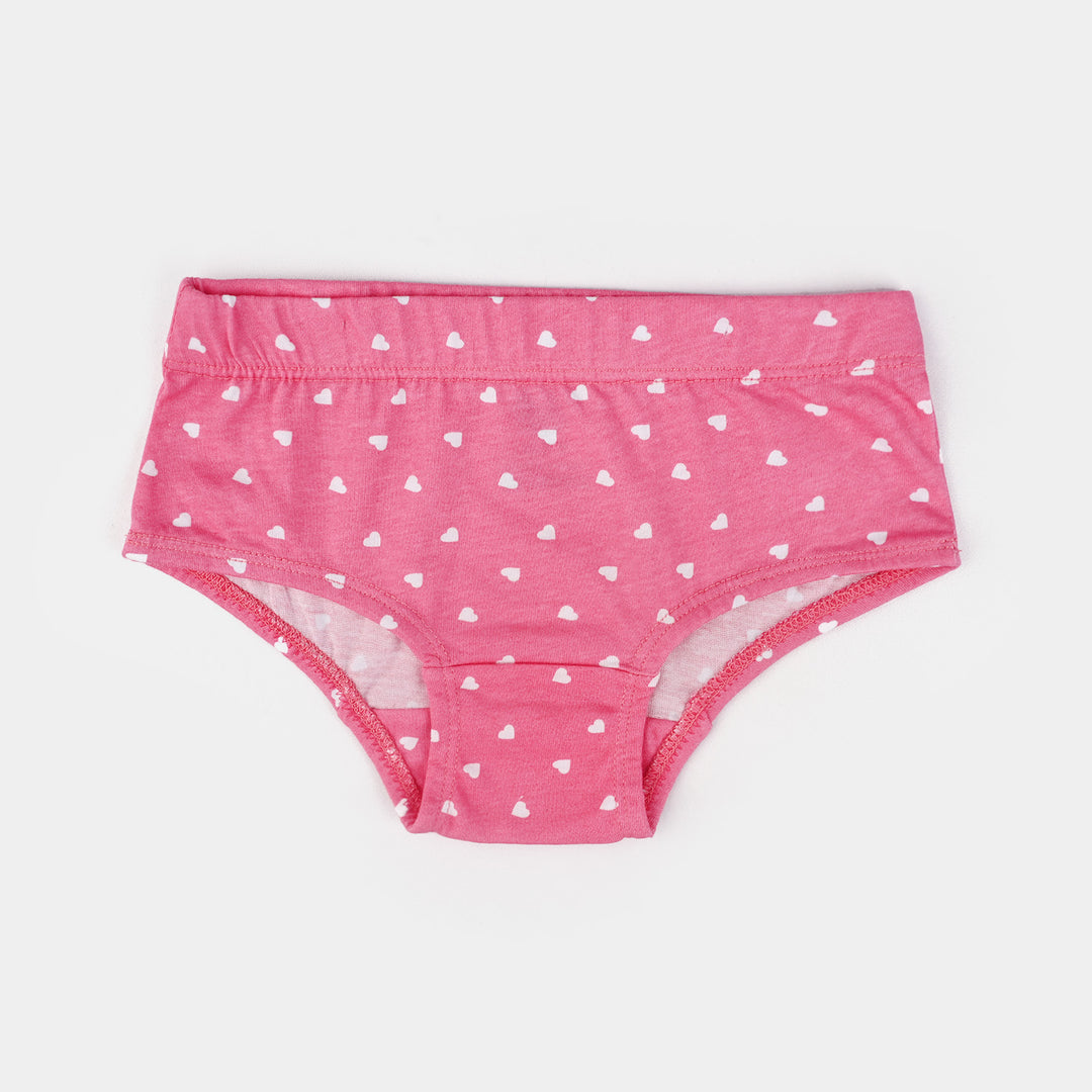 Girls Cotton Jersey Panties Pack Of 2-Hearts & DOT-H.Pink/Vanilla