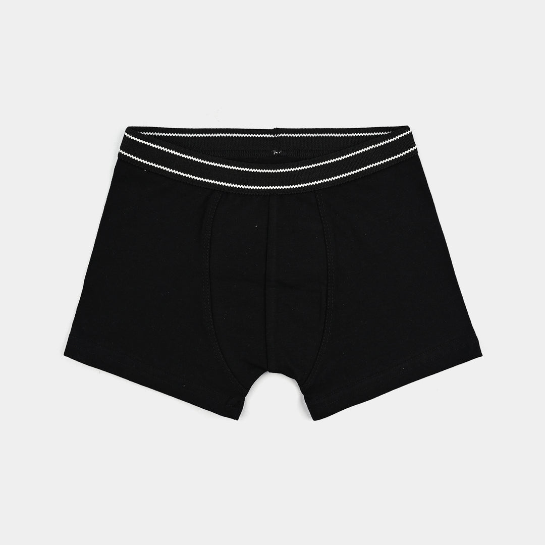 Boys Cotton Jersey Boxer Basic-Pack 0f 2-White/Black
