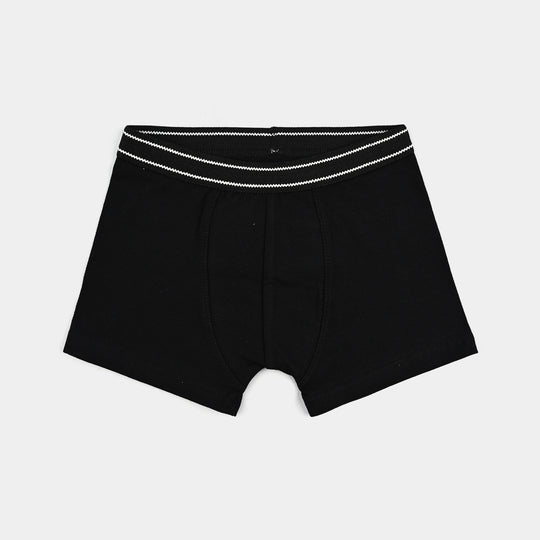 Boys Cotton Jersey Boxer Basic-Pack 0f 2-White/Black