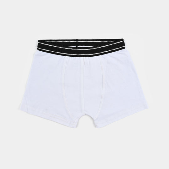 Boys Cotton Jersey Boxer Basic-Pack 0f 2-White/Black