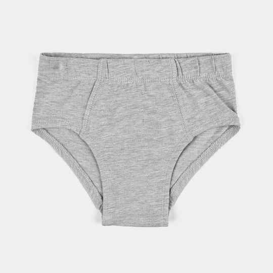 Boys Cotton Jersey Brief Basic-Pack of 2-H.Grey/Black