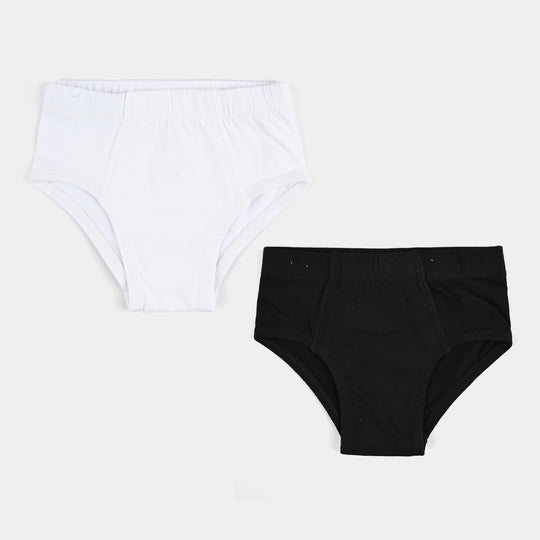 Boys Cotton Jersey Brief Basic-Pack of 2-Black/White