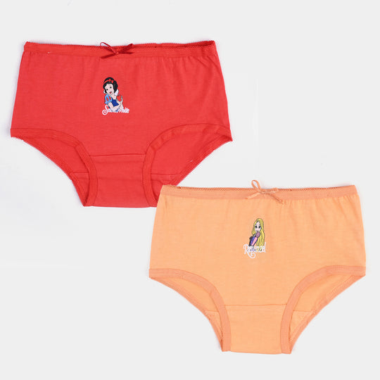 Pack OF 2 Girls Cotton Jersey Panties-Red/Peach