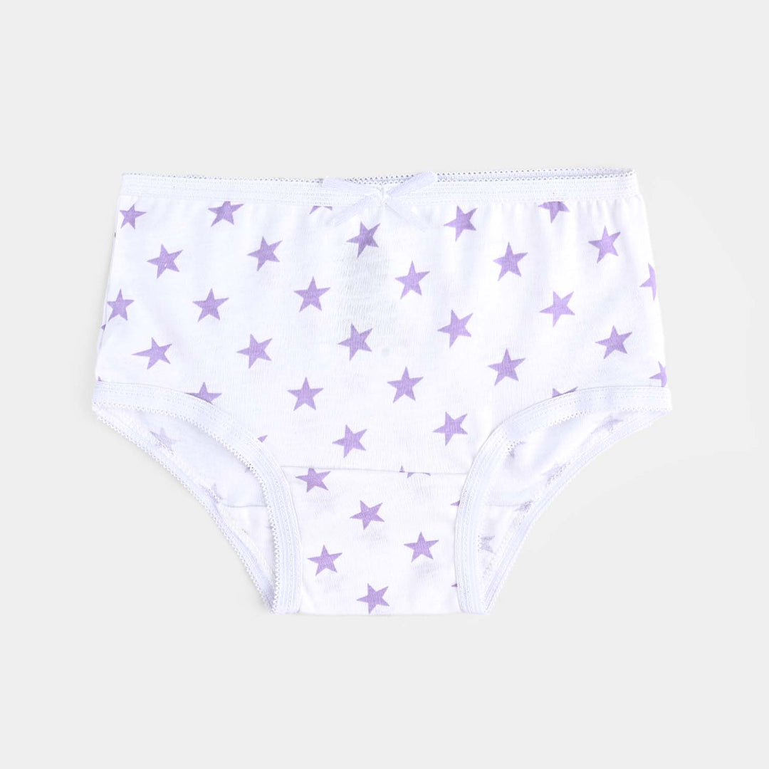 Pack of 2 Girls Cotton Jersey Panties Stars-Purple/White