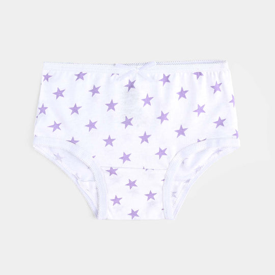 Pack of 2 Girls Cotton Jersey Panties Stars-Purple/White