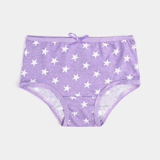 Pack of 2 Girls Cotton Jersey Panties Stars-Purple/White