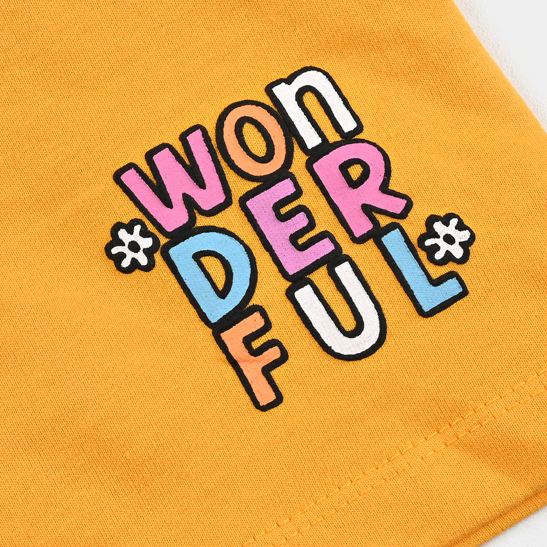 Girls Jersey/Terry Short Wonderful-Gold Fusion