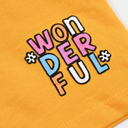 Girls Jersey/Terry Short Wonderful-Gold Fusion