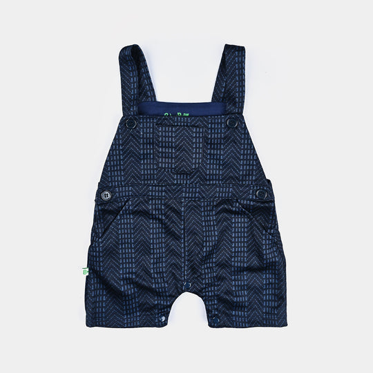 Infant Boys Cotton Interlock Suit-Navy/White