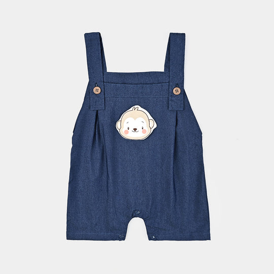 Infant Boys Cotton Interlock Suit-Navy/White